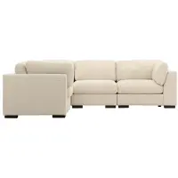 Ebuy24 Salerno canapé d'angle beige.