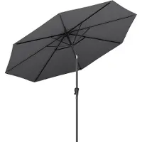 LifeGoods Parasol - Jardin - Ø300 cm - 30° inclinable - Imperméable - UPF50+ - Gris foncé