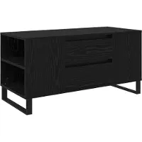 vidaXL Table basse noire imitation chêne 102 x 44,5 x 50 cm
