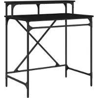 vidaXL Bureau noir imitation chêne 80 x 50 x 90 cm Bois composite