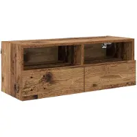 vidaXL Armoire TV murale vieux bois 80 x 30 x 30 cm Bois composite