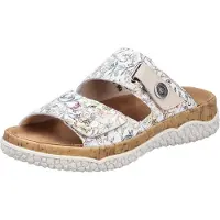 Rieker Mule beige / pétrole / rouge / blanc