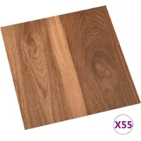 vidaXL , panneaux de sol en PVC, imitation bois foncé, 5,11 m², 55 pièces