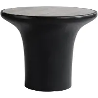 101 Copenhagen Trumpet Table Silver Travertine | Low