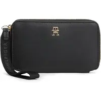 Tommy Hilfiger Porte-monnaies 'Signature Tape Wrist Strap' noir