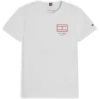 Tommy Hilfiger T-Shirt 'Outline Flag Logo' blanc