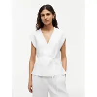 Tommy Hilfiger Gilet de costume 'Blend Wrap Waistcoat' blanc