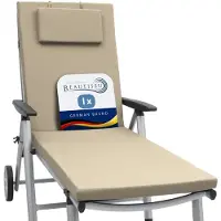 Beautissu Matelas pour chaise longue Loft RL, 200 x 60 x 5 cm, naturel