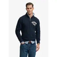 Superdry Homme Sweat Athletic Vintage Demi-zip Navy Taille: Xxxl