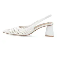 Bianco Escarpins à bride arrière 'Maralyn' blanc