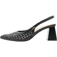 Bianco Escarpins à bride arrière 'Maralyn' noir