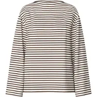 Pieces T-shirt 'PCSadie' chocolat / blanc
