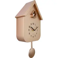 Nextime Horloge murale avec pendule et sons de la nature, 21,5 x 41,5 cm, blanche