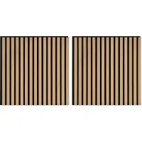 vidaXL Panneaux muraux 2 pcs Naturel 60,5 x 60 cm
