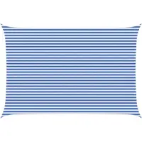 vidaXL Voile D'ombre Bleu Et Blanc 4 X 6 M Hdpe