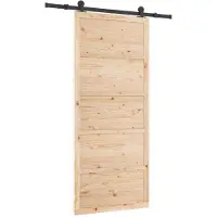 vidaXL Porte coulissante Nature 80 x 208 cm Pin massif