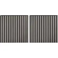 vidaXL Panneaux muraux 2 pcs Gris 60,5 x 60 cm