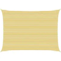 vidaXL Voile D'ombre Jaune Et Blanc 5 X 6 M Hdpe