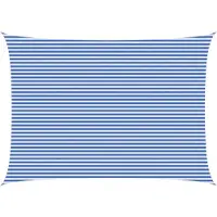vidaXL Voile D'ombre Bleu Et Blanc 5 X 6 M Hdpe