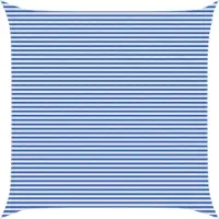 vidaXL Voile D'ombre Bleu Et Blanc 6 X 6 M Hdpe