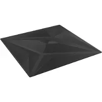 vidaXL Panneaux muraux Étoile 48 pcs Noir étoilé 50 x 50 cm Mousse XPS