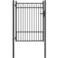 vidaXL Porte de Clôture HORST 100 x 125 cm métal Noir Verrouillable