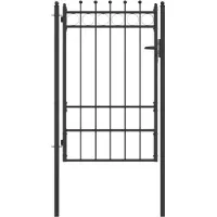 vidaXL Porte de Clôture HORST 100 x 150 cm métal Noir Verrouillable