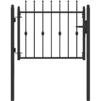vidaXL Porte de Clôture HORST 100 x 75 cm métal Noir Verrouillable