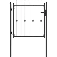 vidaXL Porte de Clôture HORST 100 x 100 cm métal Noir Verrouillable