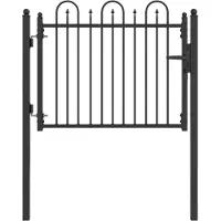 vidaXL Porte de Clôture HORST 100 x 75 cm métal Noir Verrouillable