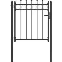 vidaXL Porte de Clôture HORST 100 x 100 cm métal Noir Verrouillable