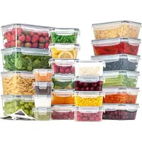 Stosh Freshness Trays - Meal Prep Trays - Freezer Trays - Food Container - 24 pieces - Plastic - BPA free