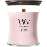 Woodwick Rose Blush bougie parfumée avec mèche en bois 275 g