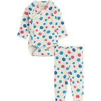 Mini Rodini Set - Rib - Fleurs/Pointelle - Multi - - 68 - Body M/L