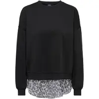 ONLY Sweat-shirt 'ONLBROOKE' gris / noir