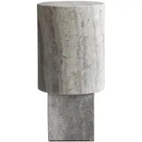 101 Copenhagen - Column Table - Table de Colonne Silver Travertine