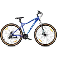 Sun baby VTT 29 pouces, 21 vitesses, aluminium léger, fourche à suspension, freins à disque Shimano, cadre L 19 pouces, Verdant Shred bleu