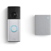 Ring Sonnette Vidéo Deurbel Plus Avec Batterie (2e Génération) + Carillon (3rd Gen) Argenté