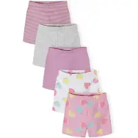 MINOTI Leggings gris chiné / lilas / mauve / rose / blanc