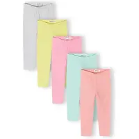 MINOTI Leggings citron / gris chiné / menthe / corail / rose