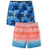 MINOTI Shorts de bain bleu / bleu foncé / saumon / pitaya