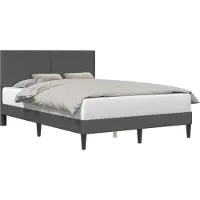 vidaXL Cadre de lit avec tête de lit Gris foncé 120 x 200 cm Tissu velours