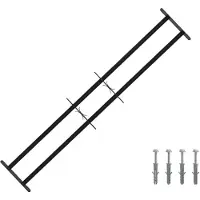 vidaXL : Barrière de sécurité pour fenêtres, avec 2 barres horizontales, lot de 3.