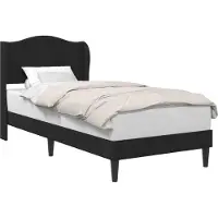 vidaXL Cadre de lit avec tête de lit Noir 90 x 200 cm Simili cuir