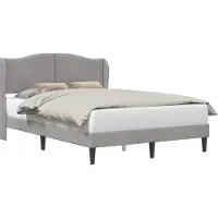vidaXL Cadre de lit avec tête de lit Gris clair 140 x 200 cm Velours