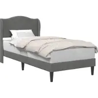 vidaXL Cadre de lit avec tête de lit gris foncé 80 x 200 cm velours