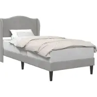 vidaXL Cadre de lit avec tête de lit Gris clair 80 x 200 cm Velours