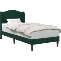 vidaXL Cadre de lit avec tête de lit Vert foncé 80 x 200 cm Velours