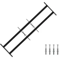 vidaXL : Barrière de sécurité pour fenêtres, avec 2 barres horizontales, lot de 3.