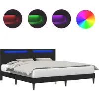 vidaXL Cadre de lit noir 180 x 200 cm en similicuir